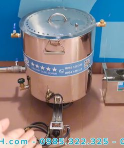 Nồi đun sữa đậu nành 2 lớp cách thủy dùng bếp ga, bếp than, bếp củi - chi tiết máy 2
