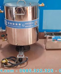 Nồi đun sữa đậu nành inox 2 lớp cách thủy dùng bếp ga, bếp than, bếp củi