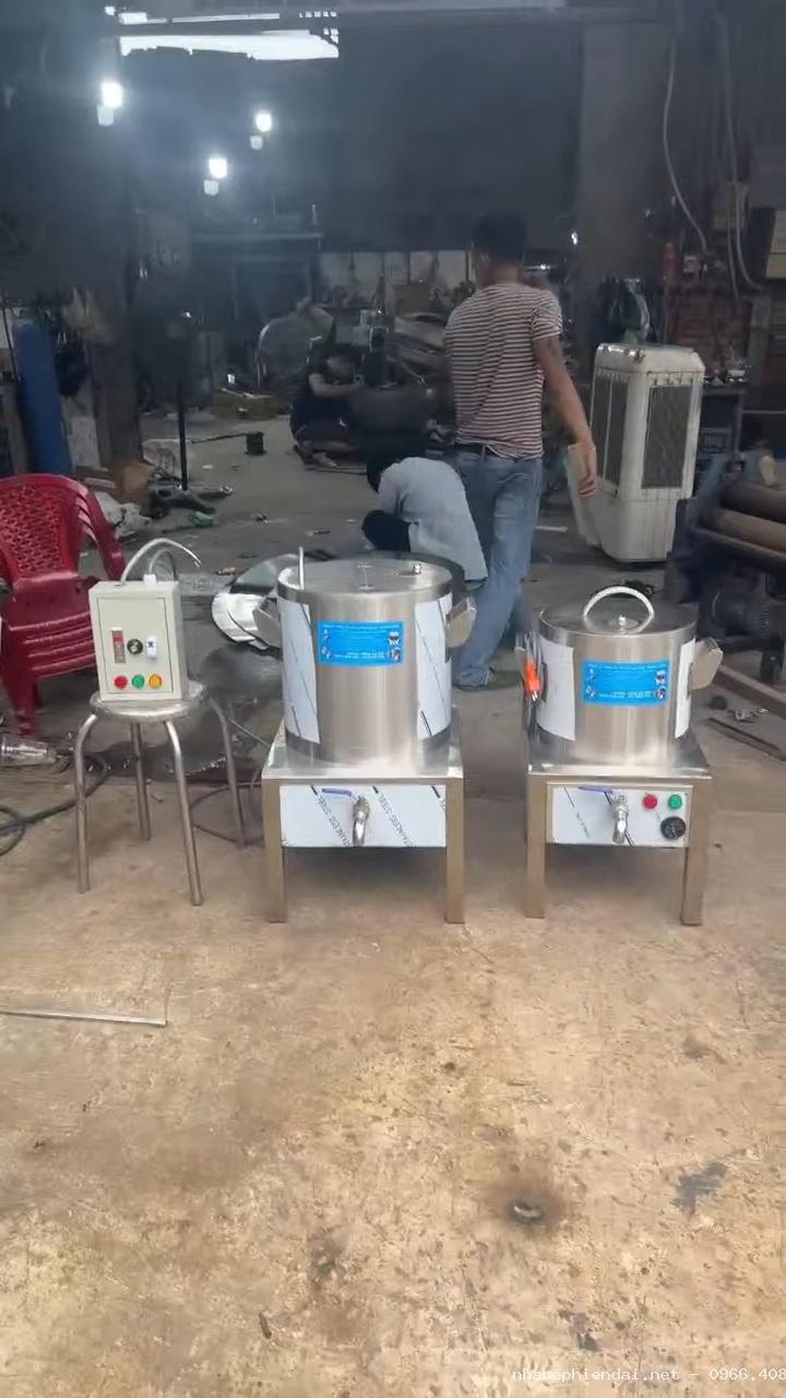 Nồi nấu phở bằng điện inox 304 20 lít và 40 lít nấu nước lèo, hầm xương, luộc bánh chưng bánh tét