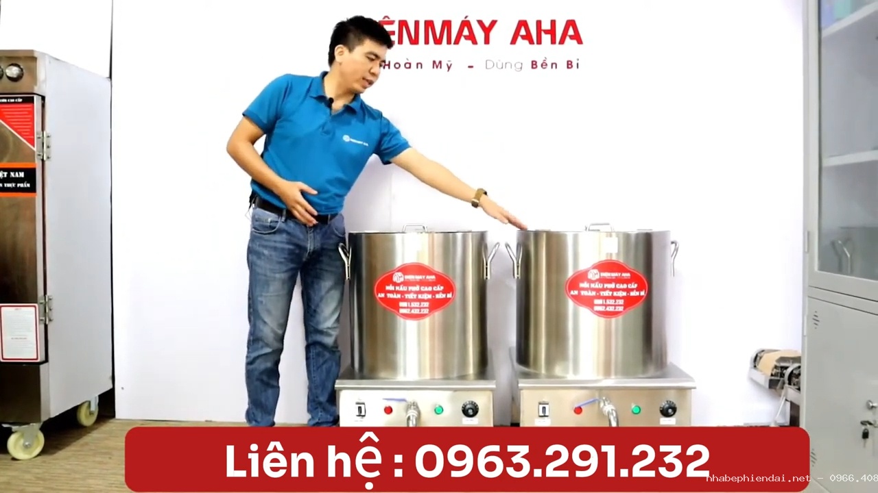 Nồi luộc giò inox 304 điện liền 80L và 100L