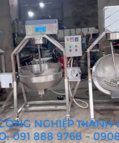 Chảo xào nhân công nghiệp điện tự động Inox Thanh Hưng