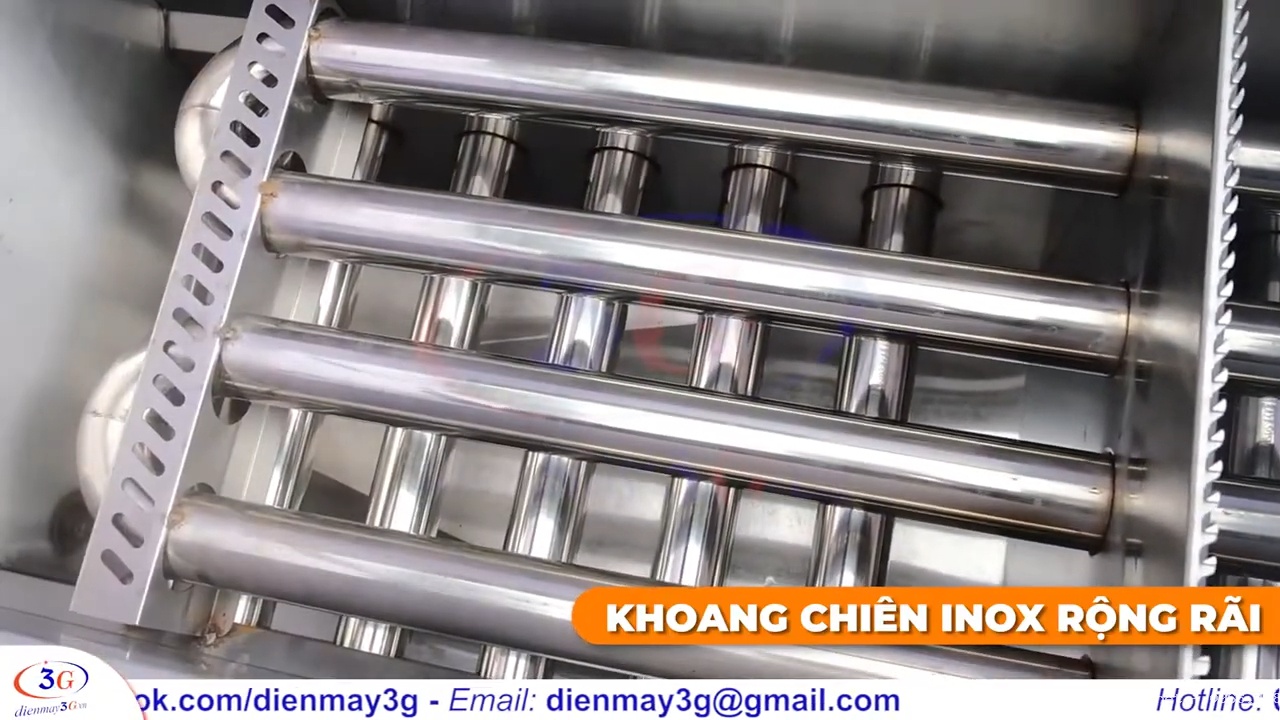 Bếp chiên tách dầu 35L và 50L dùng gas kết hợp điều khiển điện tử thông minh