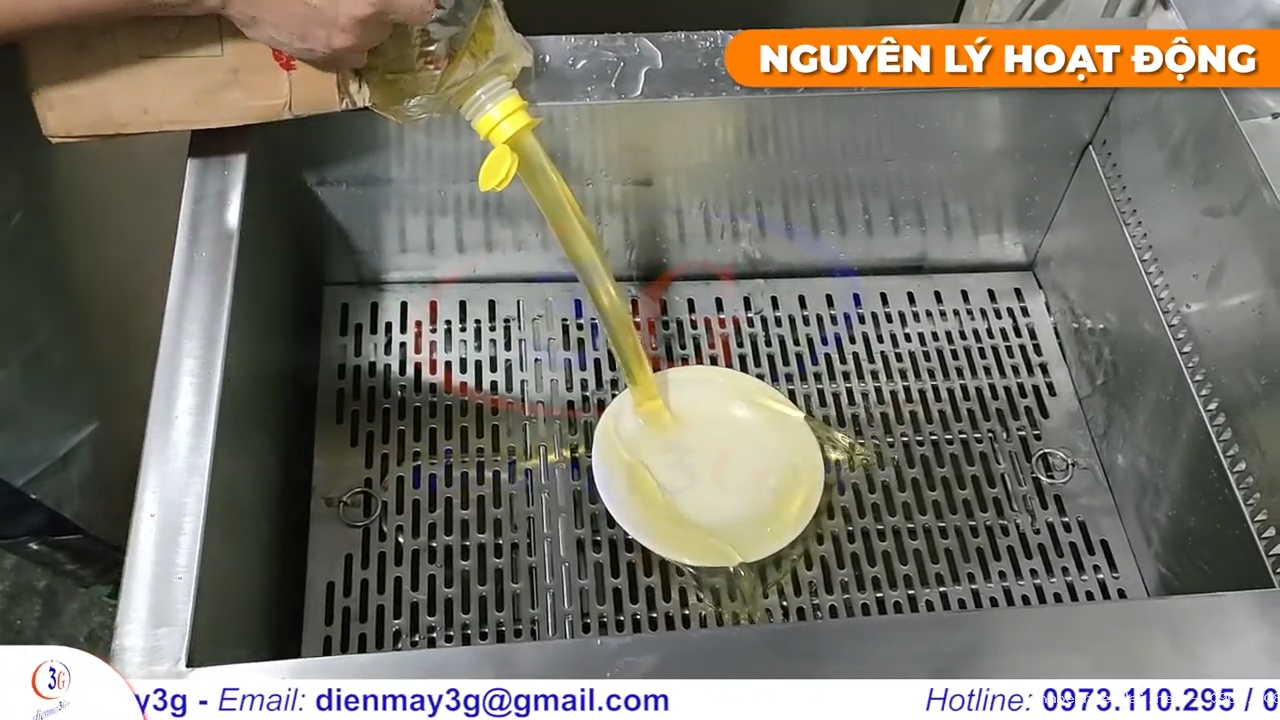 Bếp chiên tách dầu 35L và 50L dùng gas kết hợp điều khiển điện tử thông minh