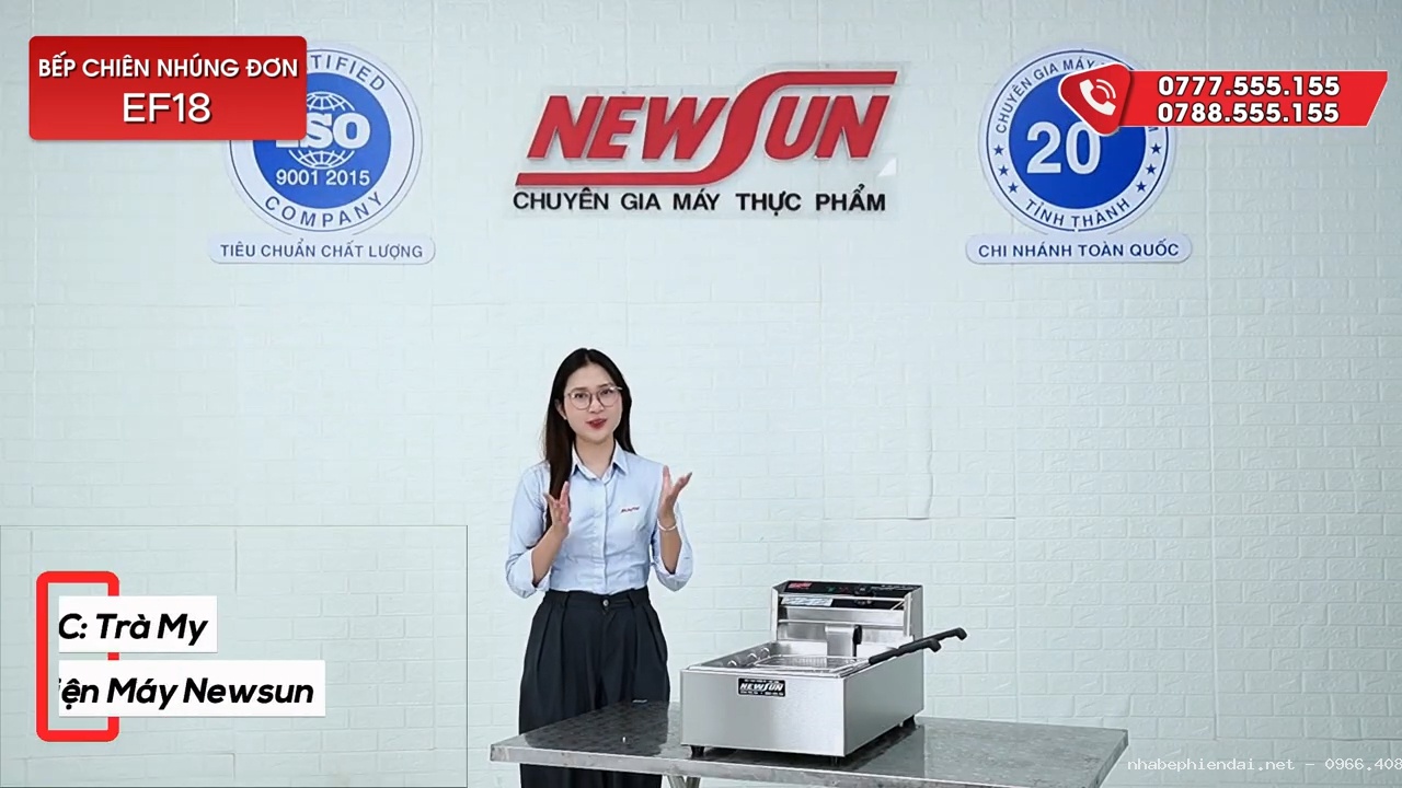 Bếp chiên điện E18 khoang 11L chuyên dùng cho món chiên ngập dầu