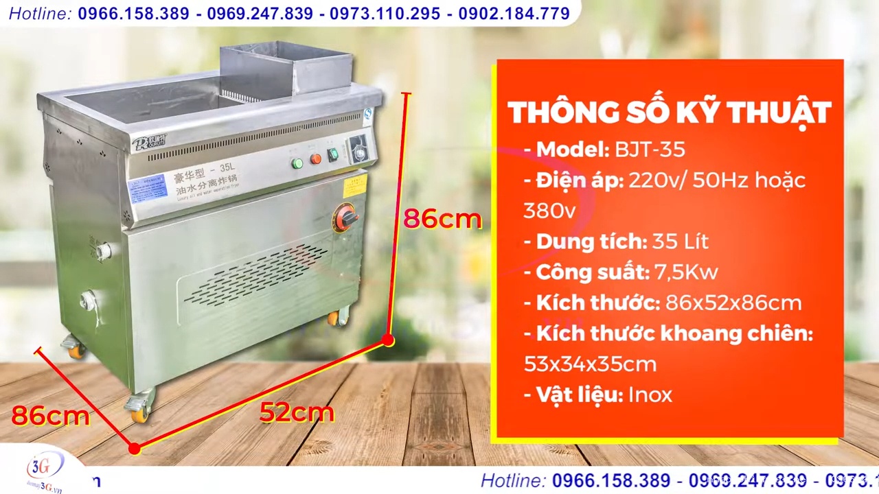 Bếp chiên tách dầu 35 lít