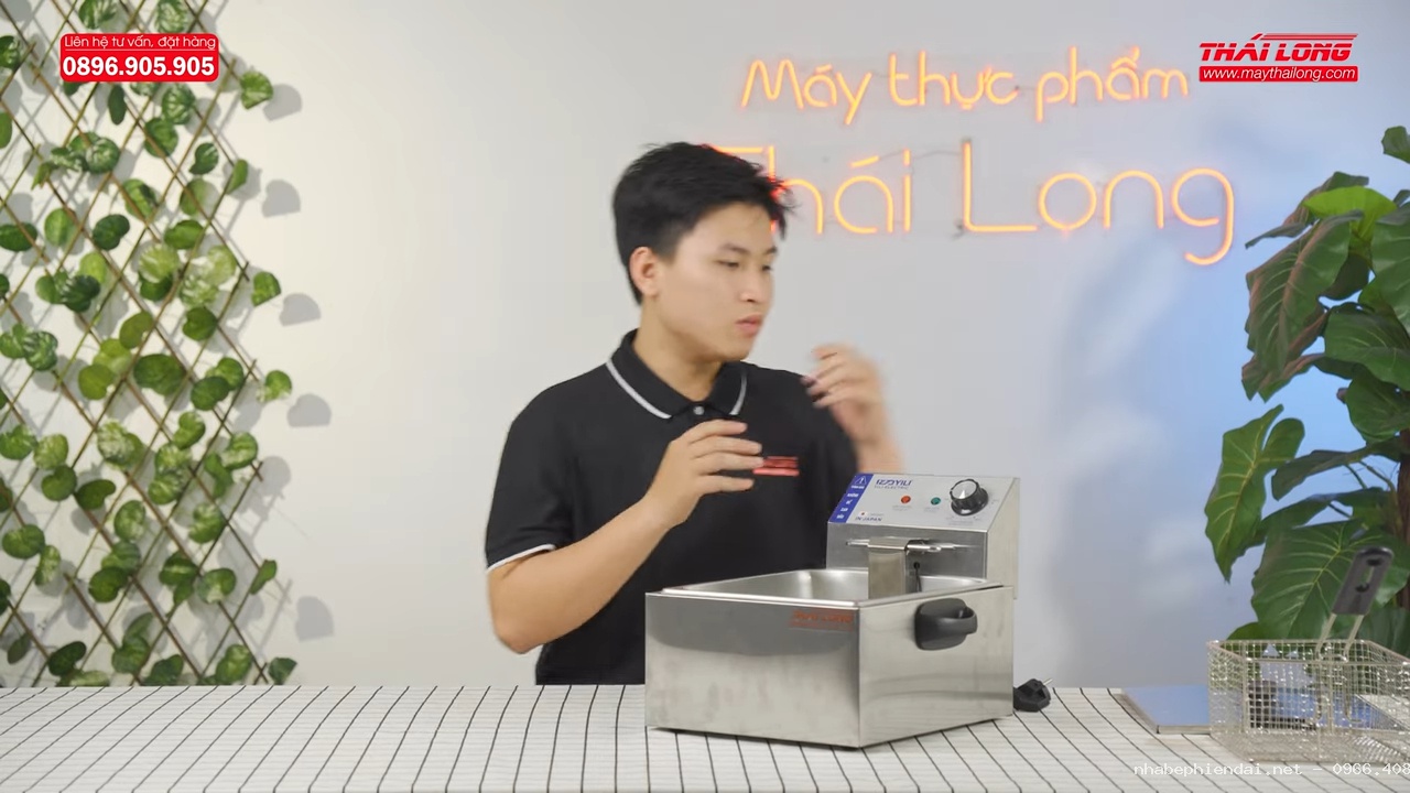 Bếp chiên nhúng điện 6L công suất 2500W bằng inox