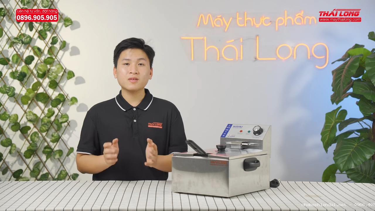 Bếp chiên nhúng điện 6L công suất 2500W bằng inox