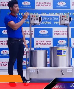 Bộ 2 nồi nấu phở inox liền bệ 30 lít và 60 lít Inox Việt Nam