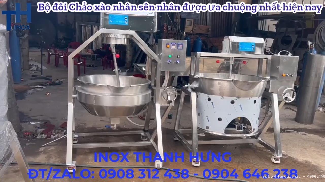 So sánh chảo xào nhân điện tự động cao cấp và chảo xào nhân 1 lớp đun gas, than củi