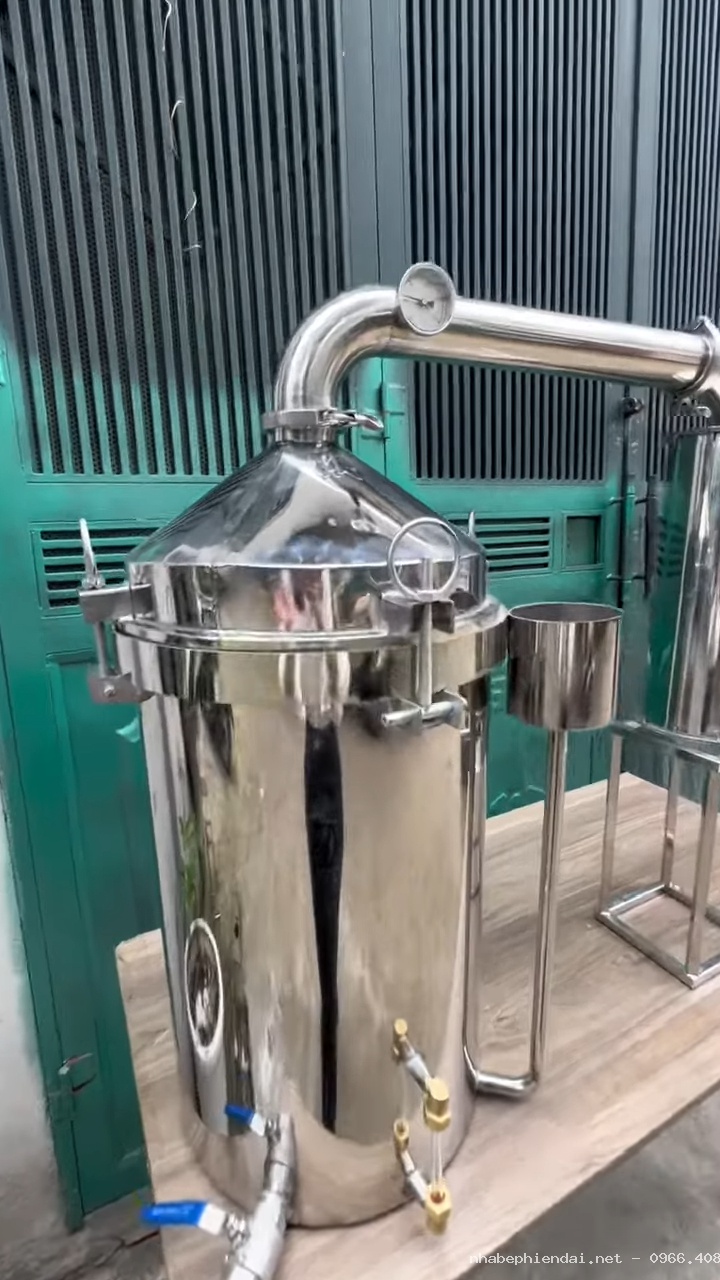 Nồi chưng cất 52 lít inox 304 dùng gas, than củi