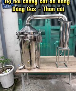 Nồi chưng cất 52 lít inox 304 dùng gas, than củi