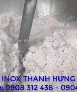 Chảo xào nhân dừa nạo 50L inox – Chảo sên nhân bánh trung thu, gia nhiệt cách thủy 5 lớp