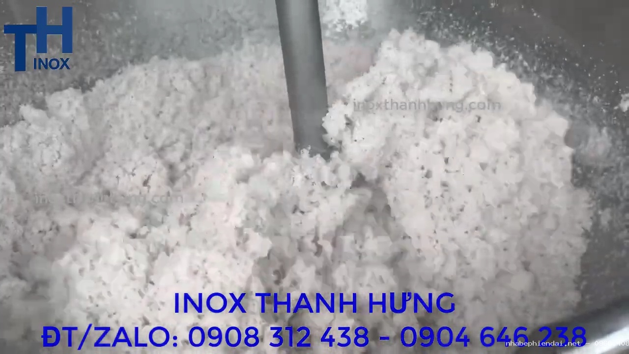 Chảo xào nhân dừa nạo 50L inox – Chảo sên nhân bánh trung thu, gia nhiệt cách thủy 5 lớp
