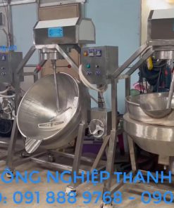 Chảo xào nhân công nghiệp 100L gia nhiệt cách thủy – Chảo sên nhân bánh điện 1 pha, 3 pha