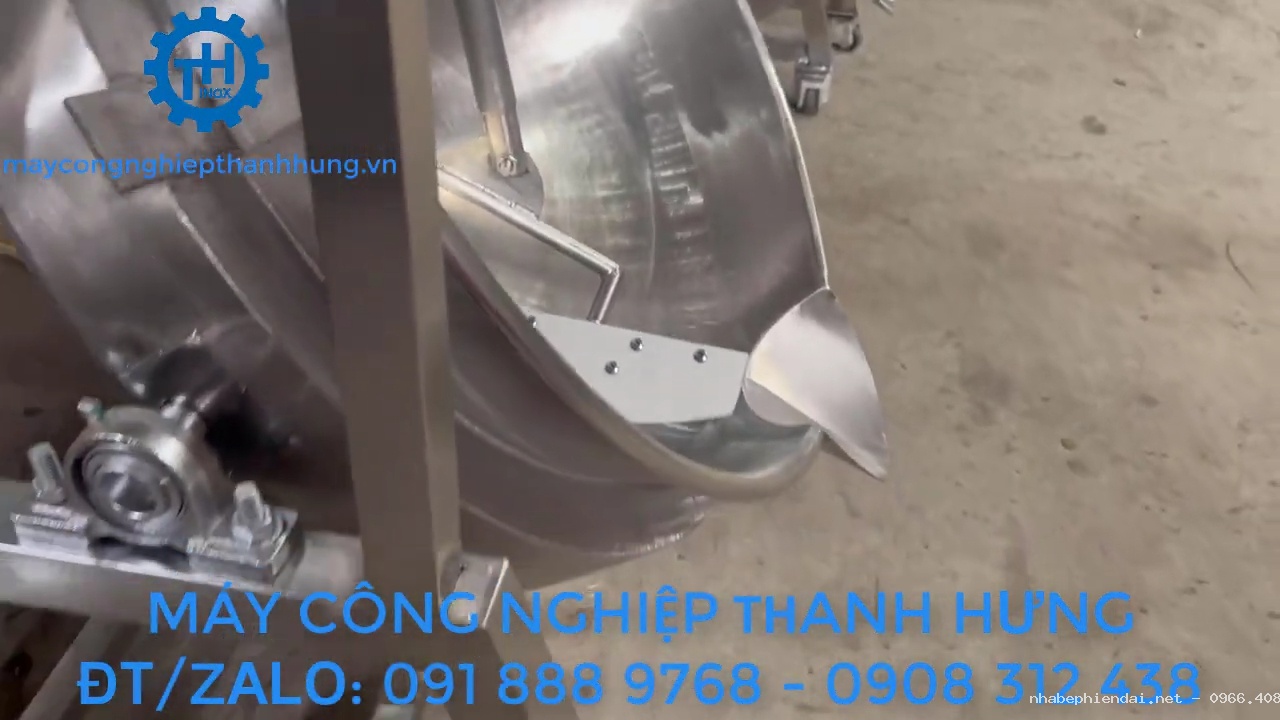 Chảo xào nhân công nghiệp 100L gia nhiệt cách thủy – Chảo sên nhân bánh điện 1 pha, 3 pha