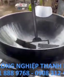 Chảo xào nhân bánh trung thu công nghiệp 100L – Cánh khuấy lệch tâm, gia nhiệt cách thủy