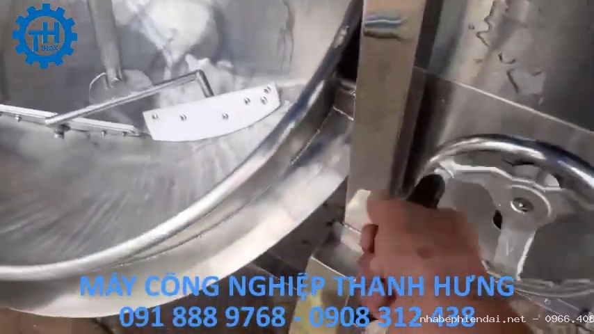 Chảo xào nhân bánh trung thu công nghiệp 100L – Cánh khuấy lệch tâm, gia nhiệt cách thủy