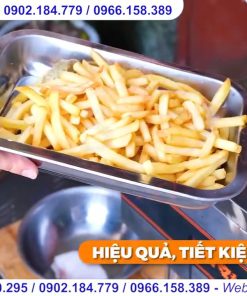 Combo bếp chiên tách dầu 50 lít và tủ trưng bày giữ nóng thực phẩm 2 tầng 3 khay - chi tiết máy 5