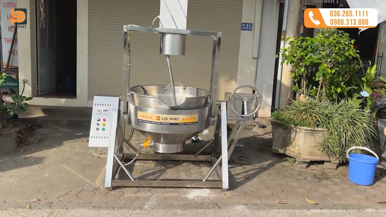 Chảo xên nhân cánh khế lệch tâm 150 lít inox
