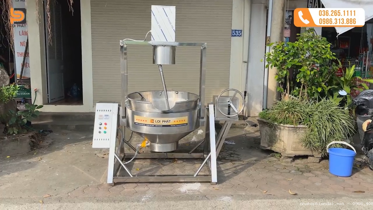 Chảo xên nhân cánh khế lệch tâm 150 lít inox