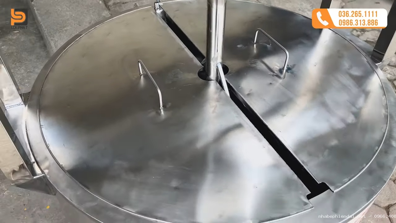 Chảo xào 3 lớp inox 304 có cánh khuấy công suất 15kg