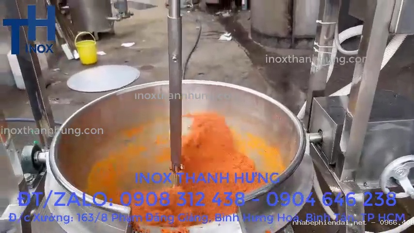 Chảo xào nhân đa năng bằng điện tự động Inox Thanh Hưng