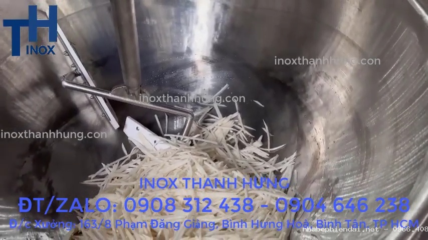 Chảo xào nhân đa năng bằng điện tự động Inox Thanh Hưng
