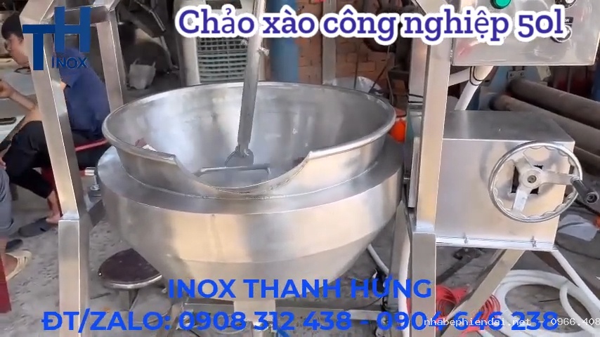 Chảo xào nhân điện tự động 50L dùng điện 1 pha