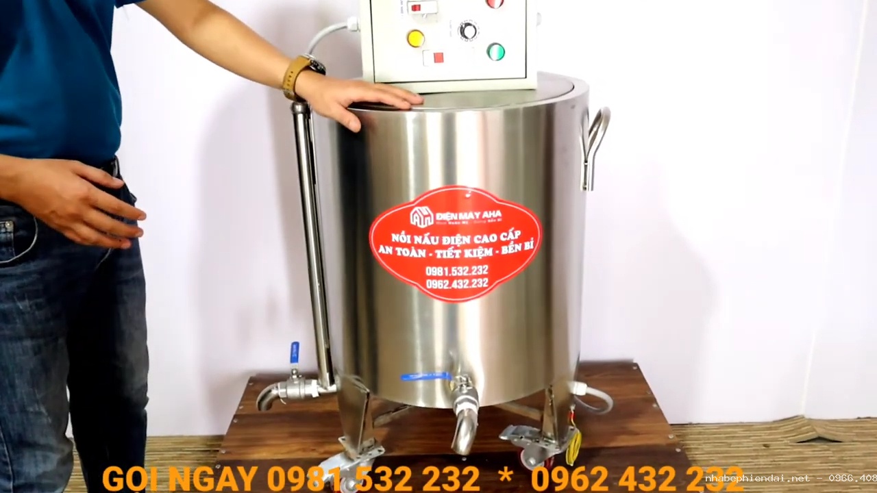 Nồi nấu cháo 50 lít điện dùng dầu truyền nhiệt