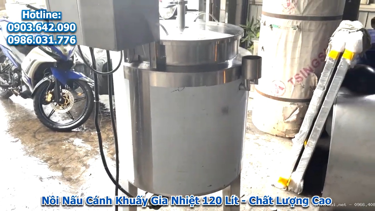 Nồi Nấu Cánh Khuấy Gia Nhiệt 120 Lít Inox 304 - Hình 4 Nồi Nấu Cánh Khuấy Gia Nhiệt 120 Lít Inox 304 - Hình 4