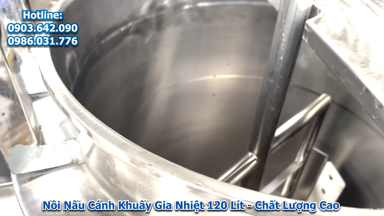 Nồi Nấu Cánh Khuấy Gia Nhiệt 120 Lít Inox 304 - Hình 2 Nồi Nấu Cánh Khuấy Gia Nhiệt 120 Lít Inox 304 - Hình 2