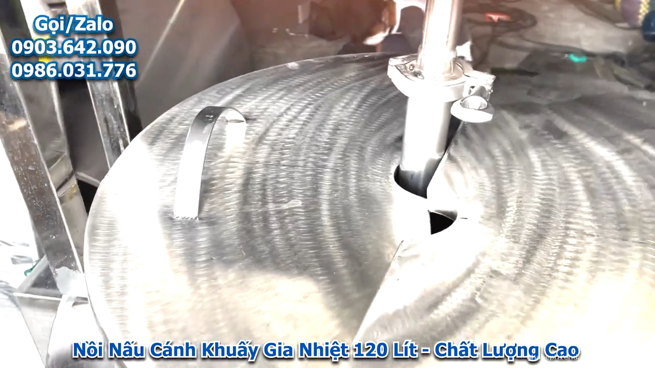 Nồi Nấu Cánh Khuấy Gia Nhiệt 120 Lít Inox 304 - Hình 3 Nồi Nấu Cánh Khuấy Gia Nhiệt 120 Lít Inox 304 - Hình 3
