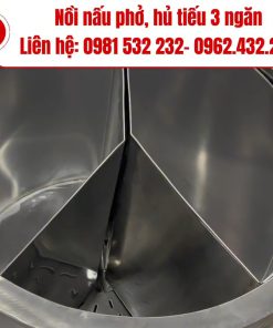 Nồi nấu hủ tiếu 3 ngăn inox 304 – Nồi nấu 2 loại nước dùng và ngăn trụng bún phở