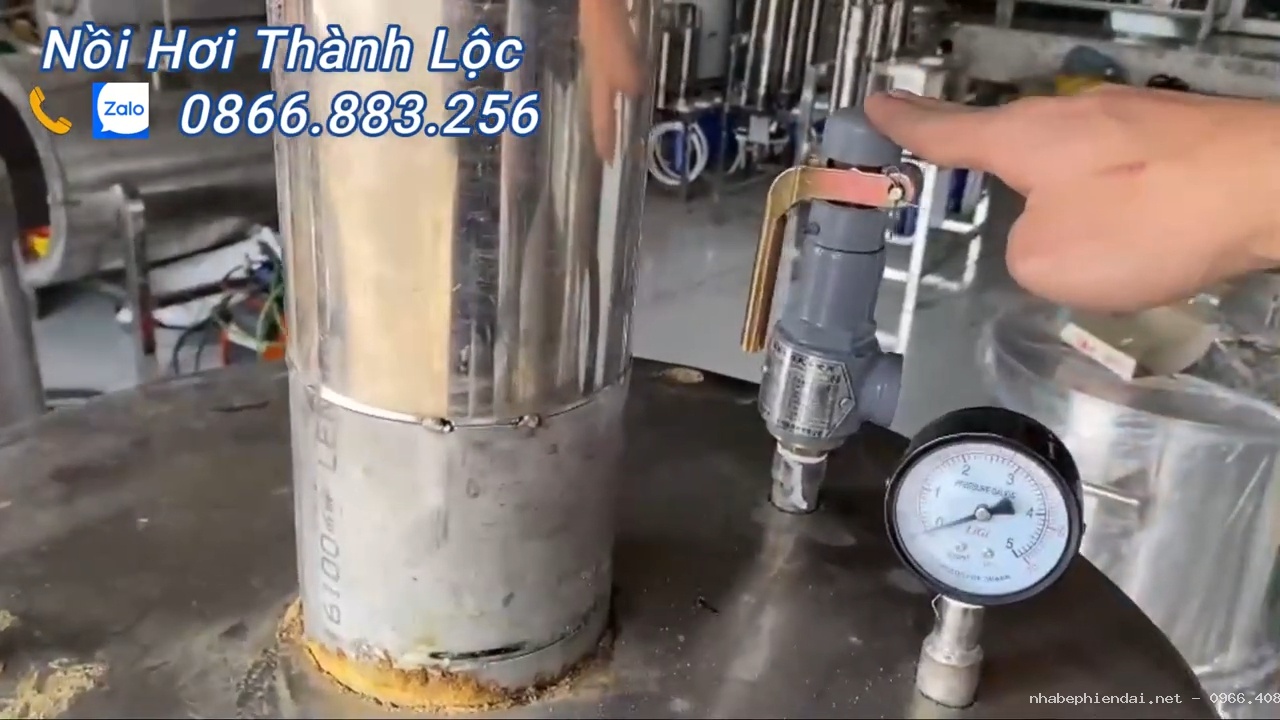 Nồi áp hơi đun củi kết hợp điện 200L