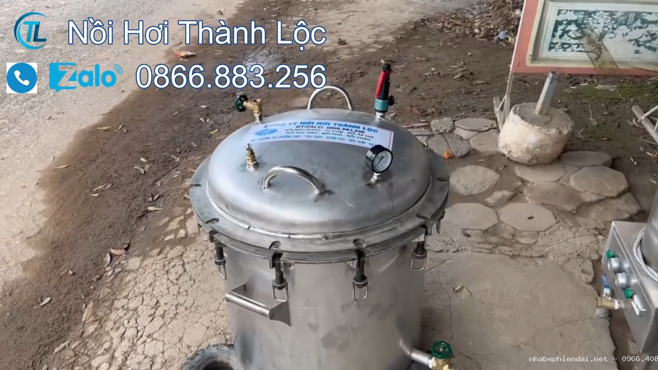 Nồi áp suất nấu cao bằng gas 150L