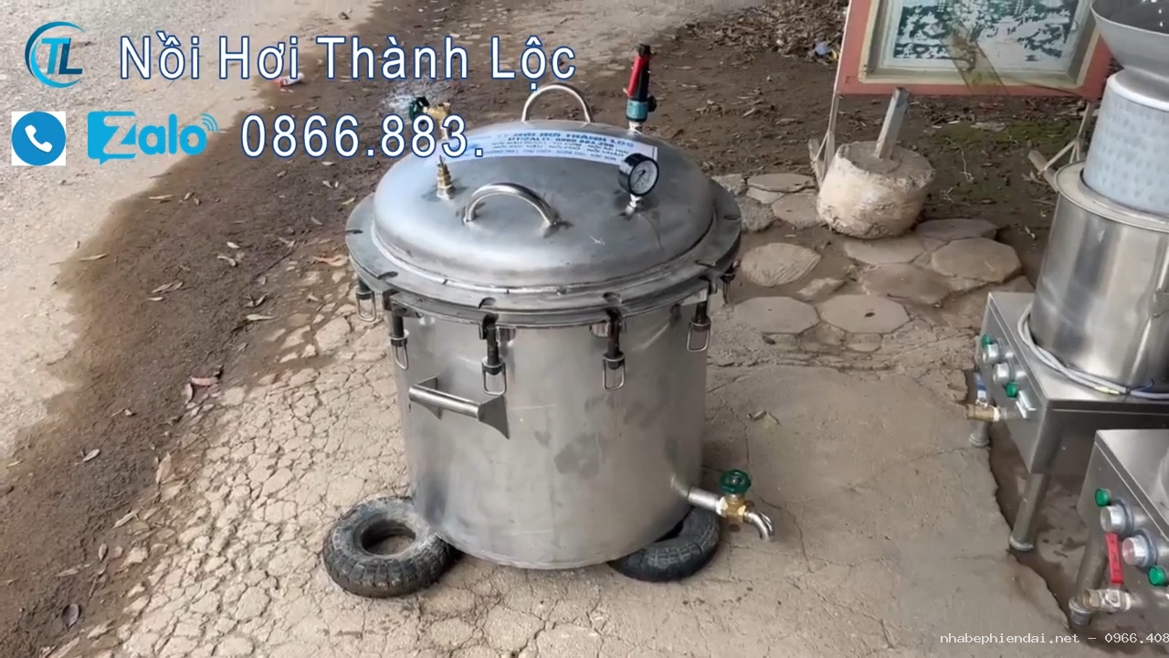 Nồi áp suất nấu cao bằng gas 150L