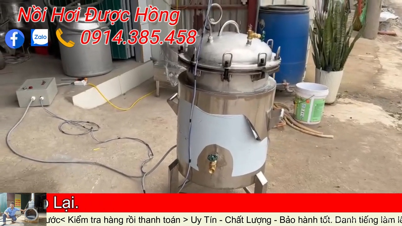 Nồi áp suất nấu cao bằng điện, dầu và hơi