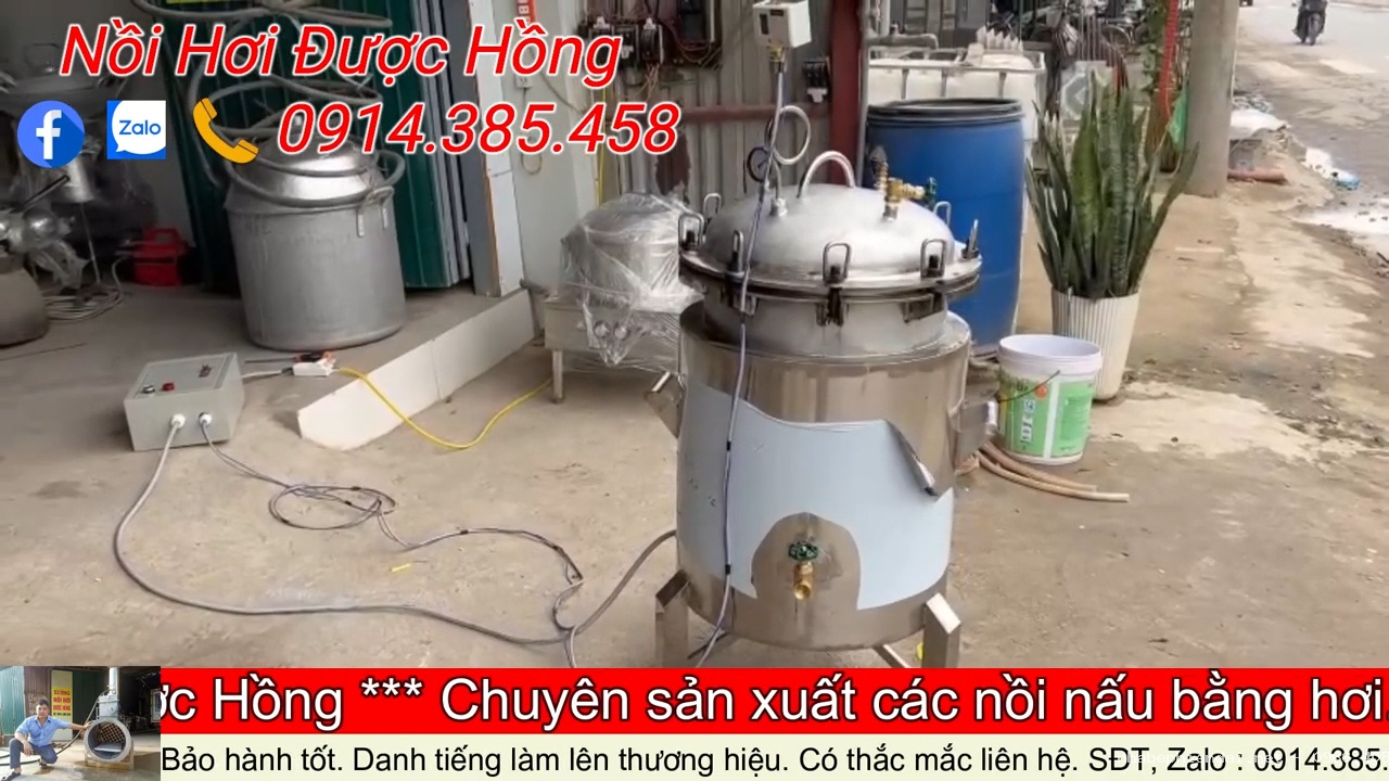 Nồi áp suất nấu cao bằng điện, dầu và hơi