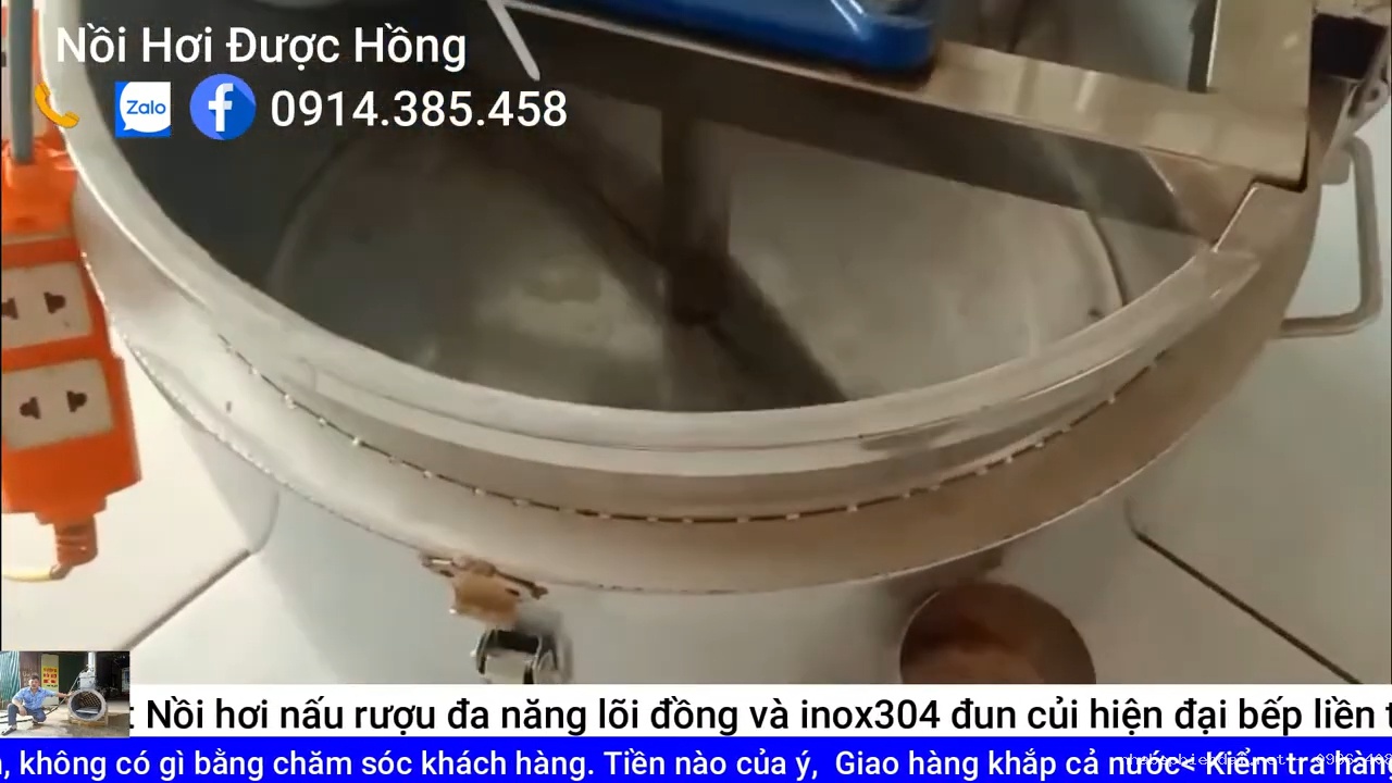 Nồi khuấy cao, nồi cô cao bằng gas inox 304