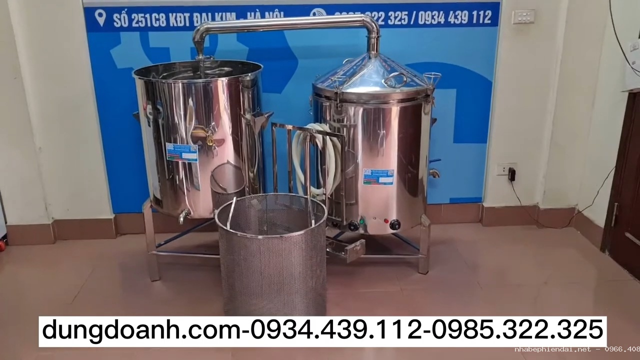 Bộ nồi chưng cất và quấy dược liệu inox 304 dung tích 100 lít