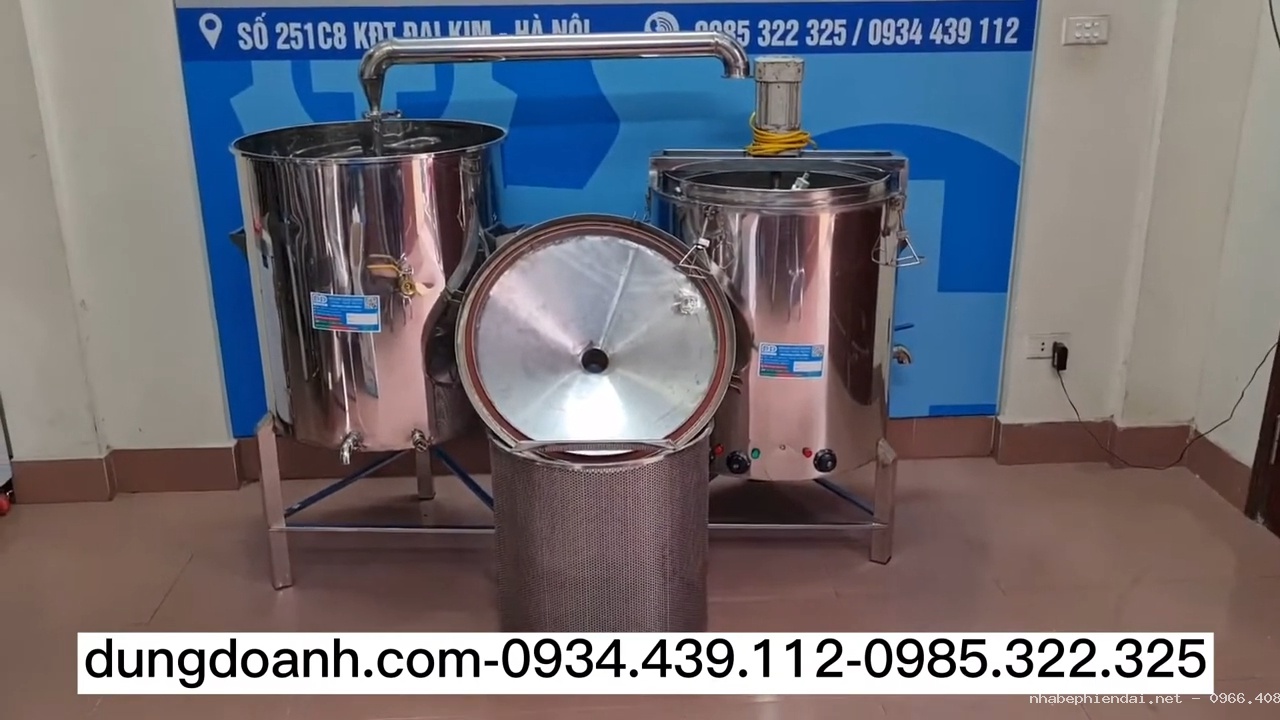 Bộ nồi chưng cất và quấy dược liệu inox 304 dung tích 100 lít