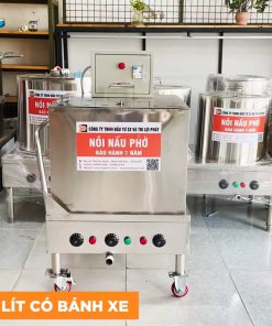 Nồi hấp gà inox 100 lít vuông có 3 thanh nhiệt