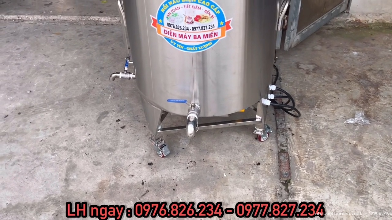 Nồi nấu cám lợn 200L inox 304 truyền nhiệt bằng dầu