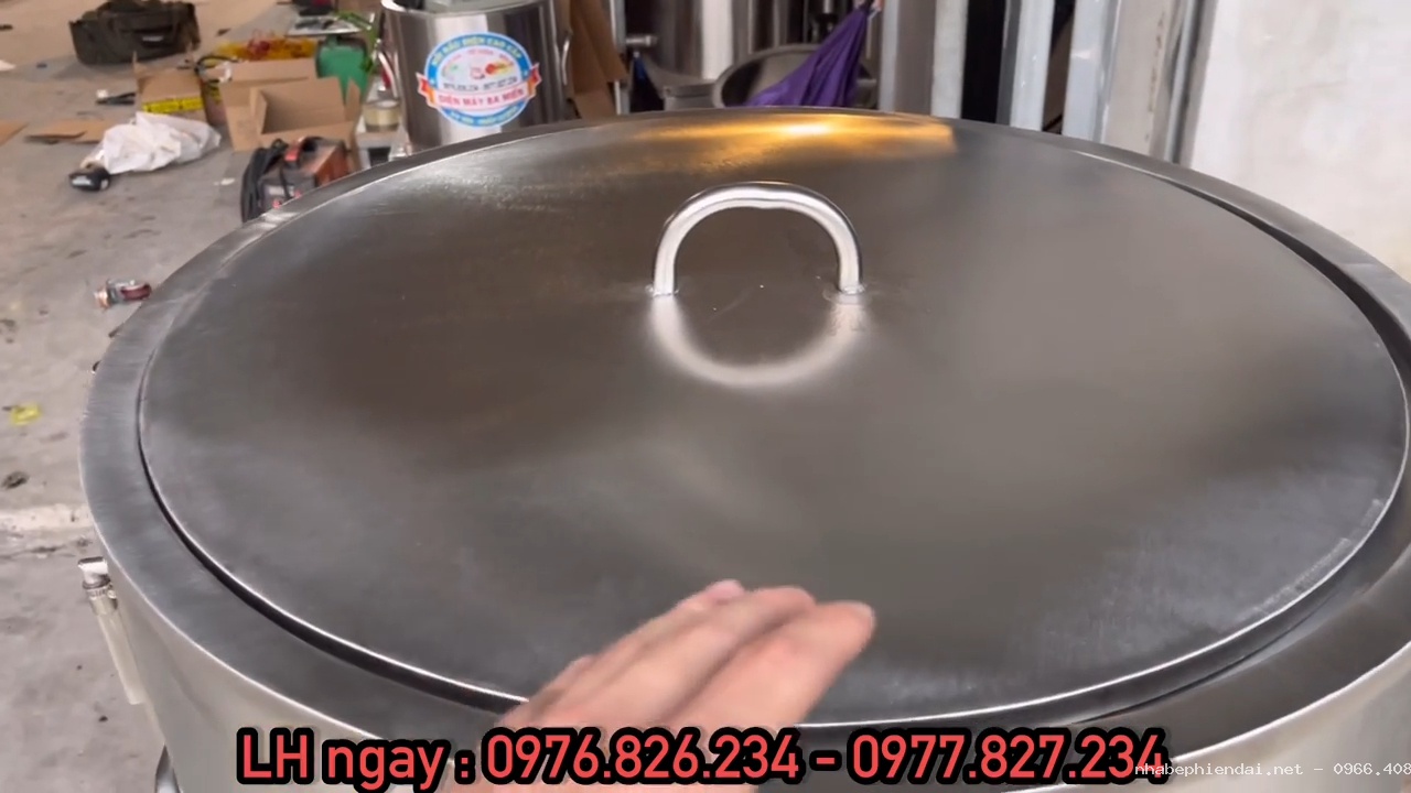 Nồi nấu cám lợn 200L inox 304 truyền nhiệt bằng dầu