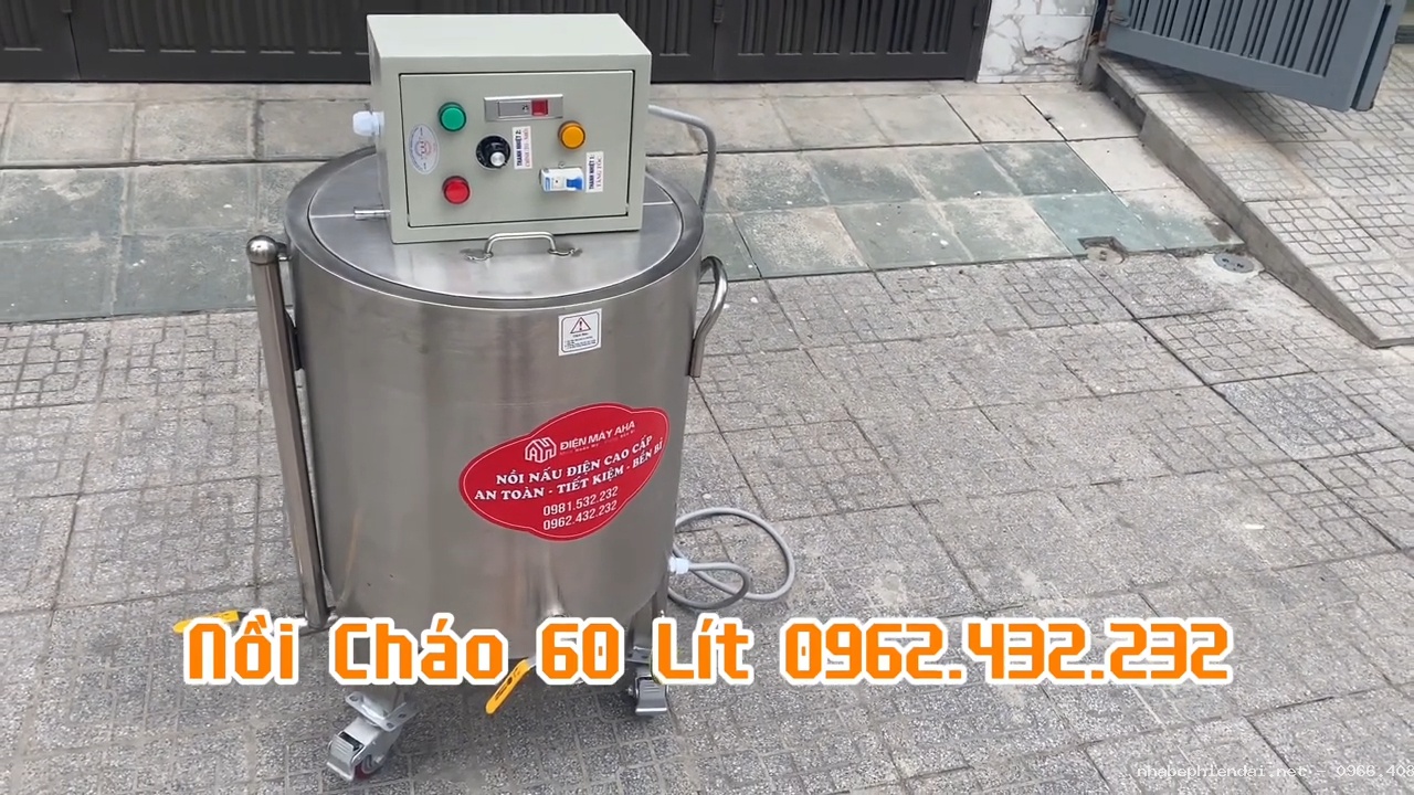 Nồi nấu cháo 60L inox 304 truyền nhiệt bằng dầu