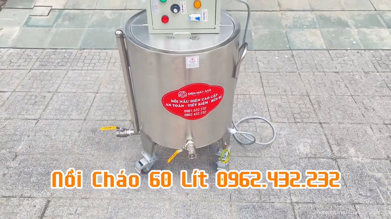 Nồi nấu cháo 60L inox 304 truyền nhiệt bằng dầu