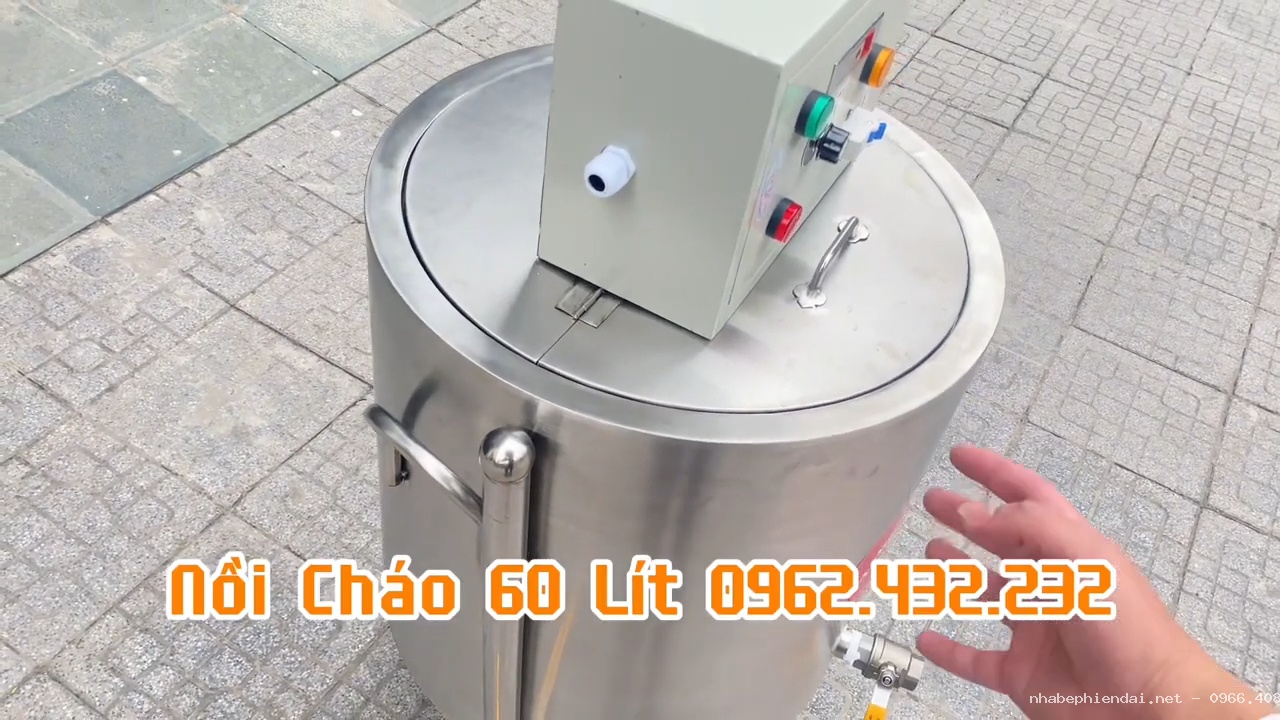 Nồi nấu cháo 60L inox 304 truyền nhiệt bằng dầu