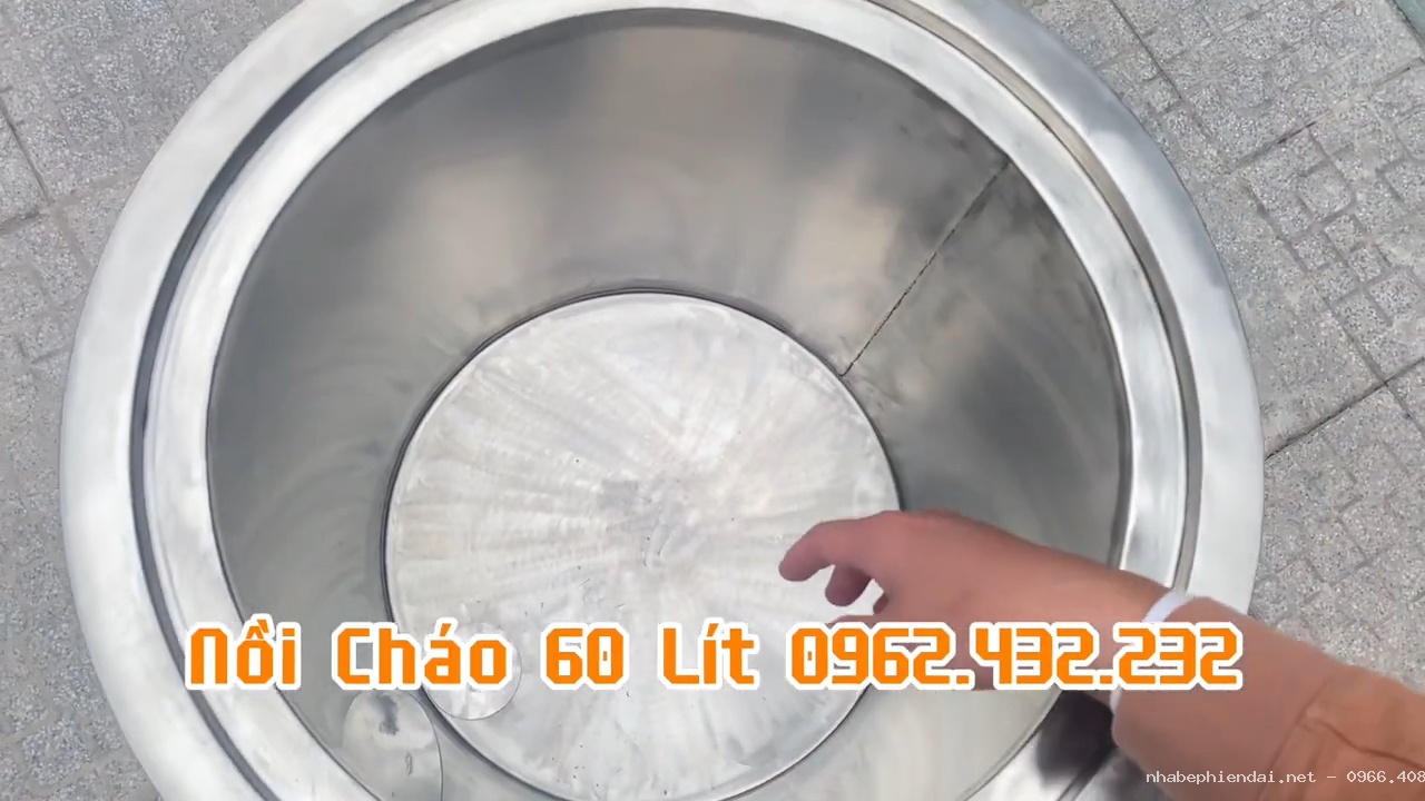 Nồi nấu cháo 60L inox 304 truyền nhiệt bằng dầu