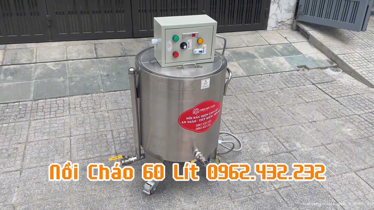 Nồi nấu cháo 60L inox 304 truyền nhiệt bằng dầu