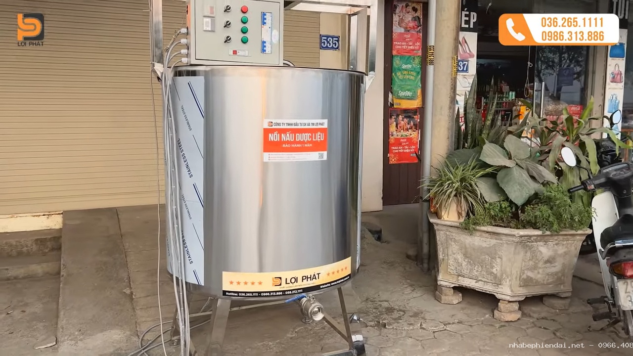 Nồi nấu dược liệu có cánh khuấy 500 lít
